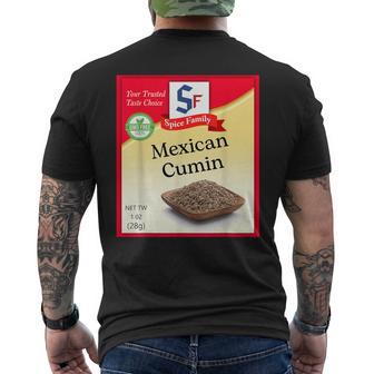 Mexican Cumin Condiment Costume Holiday Spice Costumes Men's T-shirt Back Print - Thegiftio UK