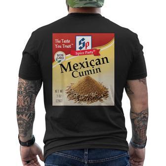 Mexican Cumin Condiment Costume Holiday Spice Group Costumes Men's T-shirt Back Print - Thegiftio UK