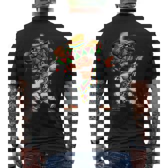 Mexicanos Con Ponschoobrero Festival Cinco De Mayo Dabbing Camiseta Hombre Estampado Espalda - Regaloses