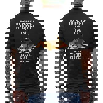 Mi Hermana Es Un Perro Divertido Beagle Camiseta Hombre Estampado Espalda - Regaloses