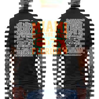 Miami Runs The State Of Florida South Beach 305 Pride Vibes Men's T-shirt Back Print - Monsterry