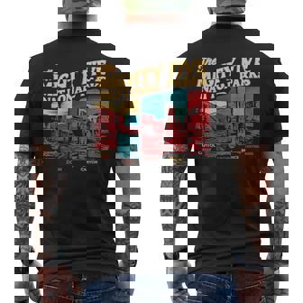 Mighty Five Big 5 National Parks Hiking Camping Vintage Utah Men's T-shirt Back Print | Mazezy