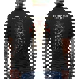 Militum Christi Chevalier Templier Catholique T-shirt imprimé au dos - Cadeauxyz