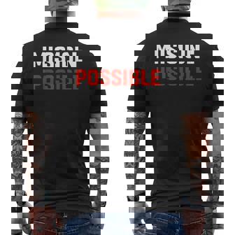 Mission Possible Motivational Inspirational School Men's T-shirt Back Print - Monsterry