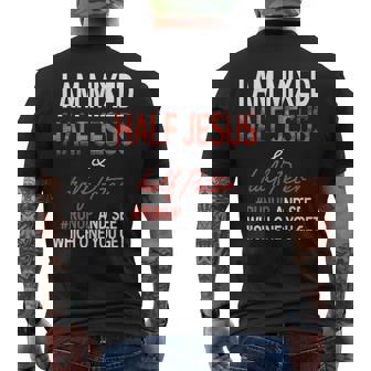 I Am Mixed Half Jesus And Half Peter Runup And See Which One Men's T-shirt Back Print | Seseable CA