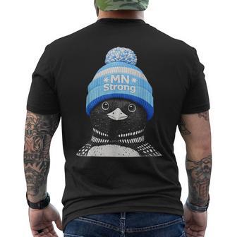 Mn Strong Loon In Knit Hat Lake Life Vibes Men's T-shirt Back Print - Thegiftio UK