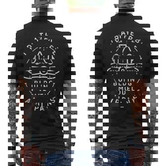 Model Airplane Builder Building Aircraft Hobbyist Men's Back Print T-Shirt | Mazezy