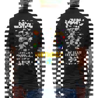 Mommy Of The Birthday Boy Astronaut Outer Space Birthday Men's T-shirt Back Print - Thegiftio