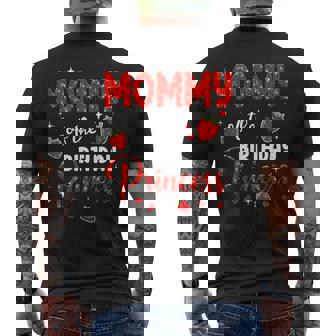 Mommy Of The Birthday Princess Strawberry Theme Bday Party Men's T-shirt Back Print - Thegiftio