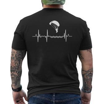 Mon Cœur Bat Pour Le Parachute Ascensionnel Ligne De Cœur T-shirt imprimé au dos - Cadeauxyz
