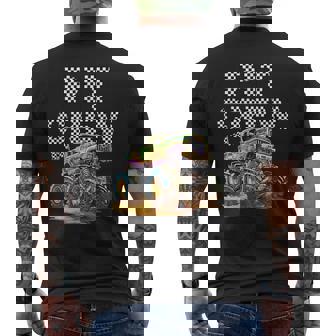 Monster Truck Pit Crew Family Matching Birthday Party Men's T-shirt Back Print - Monsterry