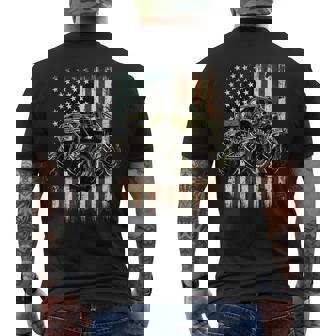 Monster Trucks Usa Flag 4Th July Monster Truck Men's T-shirt Back Print - Monsterry