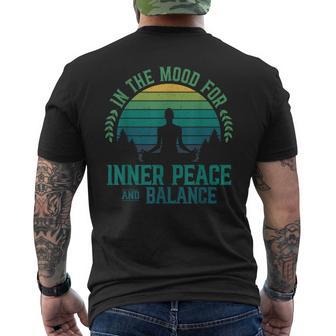 In The Mood For Inner Peace And Balance Zen Meditation Yoga Men's T-shirt Back Print - Thegiftio UK