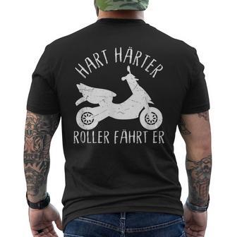 Moped Mofa Hart Härter Roller Fährt Er Mopedfahrer Geschenk T-Shirt mit Rückendruck - Geschenkecke