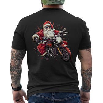 Moto Père Noël Cavalier Noël T-shirt imprimé au dos - Cadeauxyz
