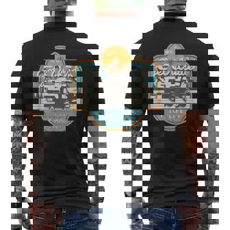 Mountain Adventure Truck Bed Camper For Forest Off-Road Fun Men's T-shirt Back Print | Mazezy