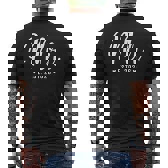 Mr Est 2026 Just Married Couple Wedding Party Mr Mrs Men's T-shirt Back Print | Seseable FR