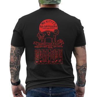 Mr Kitty's Big Gay Pizzeria Men's T-shirt Back Print - Thegiftio UK