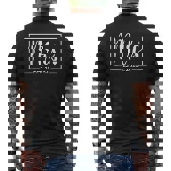 Mrs Est 2026 Just Married Honeymoon Wedding Men's T-shirt Back Print - Thegiftio