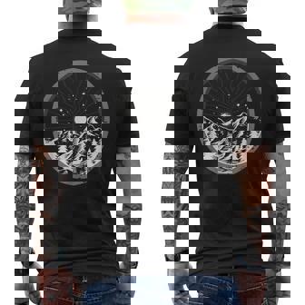 MTB Moutain Bike Bicycle Wheel Dowhill Biking Cyclist Men's Back Print T-Shirt | Mazezy
