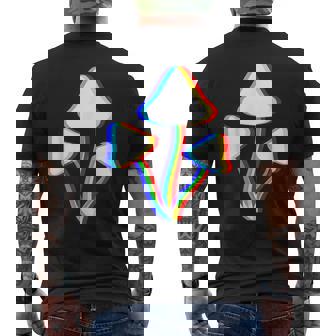 Mushroom Psychedelic EDM Trippy Vaporwave Techno Rave Men's Back Print T-Shirt | Mazezy