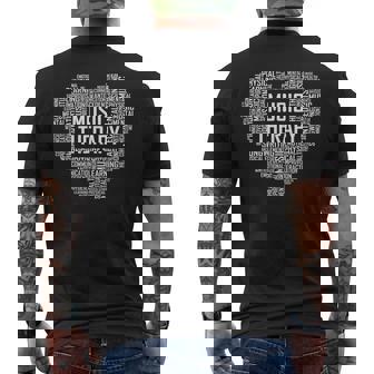 Music Therapy Heart Therapist Appreciation Graduation Men's Back Print T-Shirt | Mazezy