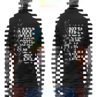 Music Soothes My Soul Men's T-shirt Back Print - Monsterry