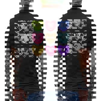 Naughty Heart Candy Daddy Spank Me Adult Humor Couple Men's T-shirt Back Print - Monsterry