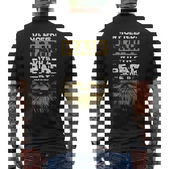 Who Needs Hair With A Beard Like This Bearded Bald Men Men's T-shirt Back Print - Monsterry