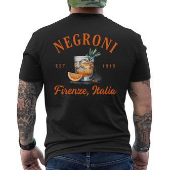 Negroni Lover Firenze Italia Italian Travel Florence Italy Men's T-shirt Back Print - Thegiftio UK