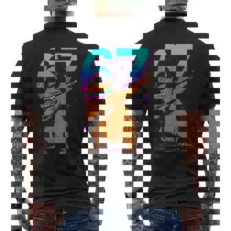 Neón Retro Dabbing Capybara 67 Meme Capy Lover Adolescentes Niños Camiseta Hombre Estampado Espalda - Regaloses