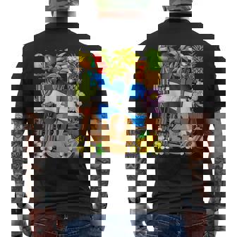 Nicaragua Flag Nicaraguan Roots Nicaragua Heritage Men's T-shirt Back Print - Monsterry