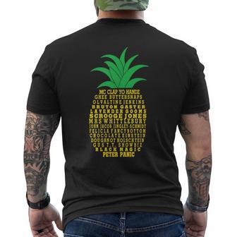 Nicknames Of Gus Vintage Psych Pineapple Harajuku Lover Men's T-shirt Back Print - Thegiftio