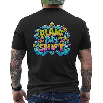 Night Coworker Swagazon Associate Blame Day Shift Men's T-shirt Back Print - Thegiftio UK