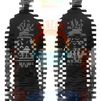 Niveau Papa Débloqué Futur Papa Retro Gaming T-shirt imprimé au dos - Cadeauxyz