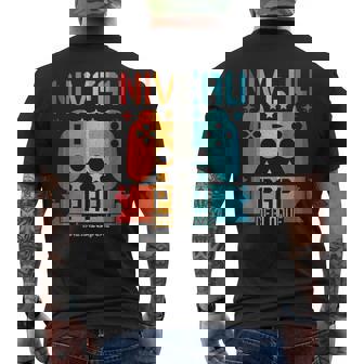 Niveau Papi Déboqué Geek Annonce Grossesse Cadeau T-shirt imprimé au dos - Cadeauxyz