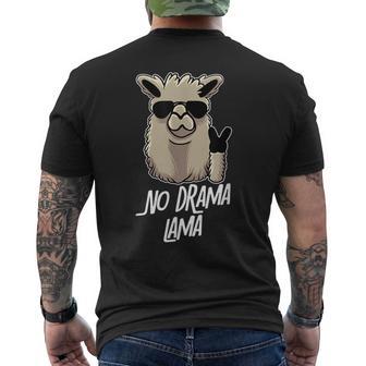 No Drama Lama Lustigerpruch Lama T-Shirt mit Rückendruck - Geschenkecke