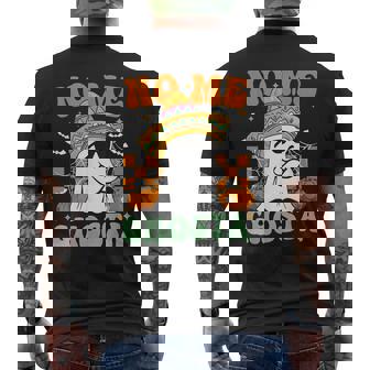 No Me Ghosta Mexican Halloween Ghost Sombrero Men's T-shirt Back Print - Seseable