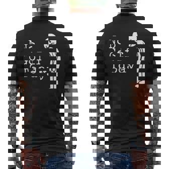 No Golf Today Sad Stick Man Golfing Joke Men's T-shirt Back Print | Seseable UK