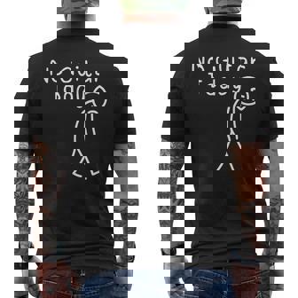 No Guitar Today Sad Stickman Musician Guitarists Music Men's T-shirt Back Print | Seseable UK