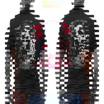 No You Hang Up Ghost Calling Horror Halloween Romance Men's T-shirt Back Print | Mazezy