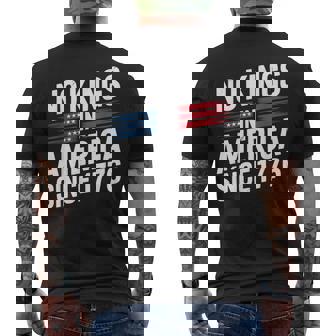 No Kings In America Since 1776 First Men's T-shirt Back Print - Thegiftio