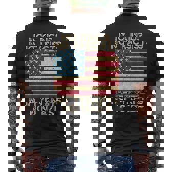 No Kings In America No Fascists We The People Political Men's T-shirt Back Print - Monsterry