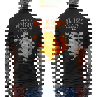 No Kings In America Patriotic Political Cat Men's T-shirt Back Print - Monsterry