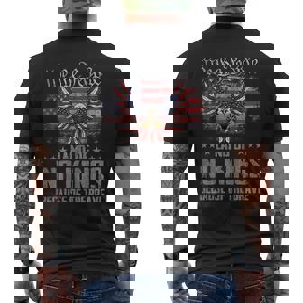 No Kings America Vintage Flag No Kings Day Men's T-shirt Back Print | Mazezy