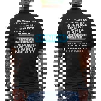 We No Longer Have A Difference In Political Morality Men's T-shirt Back Print | Mazezy