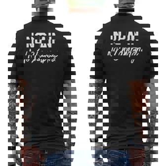 No Pain No Champagne メンズTシャツ バックプリント - Kawaiitshirt