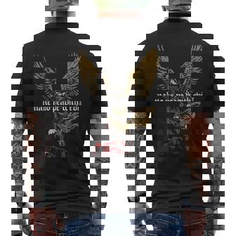 Make No Peace With Evil Archangel Michael Men's T-shirt Back Print | Mazezy