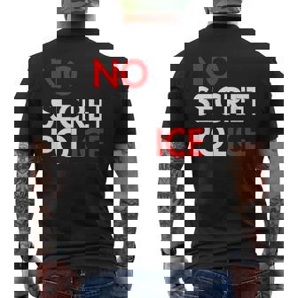 No Secret Police No Ice Men's T-shirt Back Print | Seseable FR