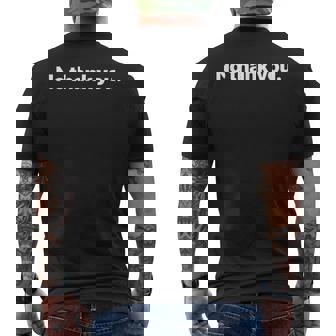 No Thank You メンズTシャツ バックプリント - Kawaiitshirt